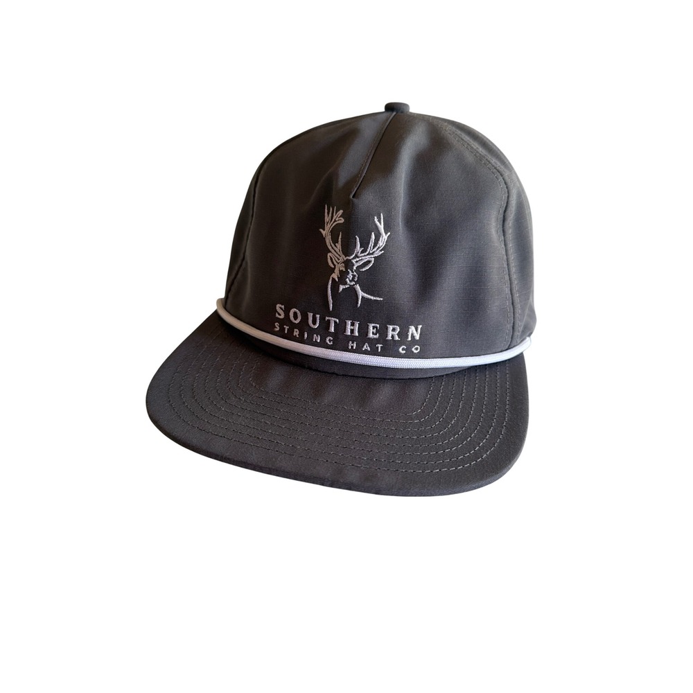 Southern String Hat Co Snapback Grey Deer Logo Ripstop Rope Hat Adjustable Cap